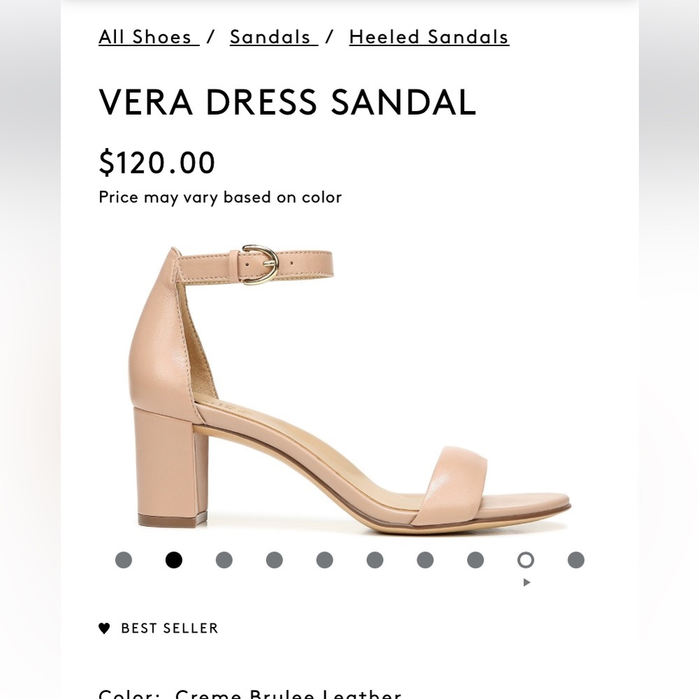 Brand New Naturalizer Vera Dress Sandals in Crème Brulee